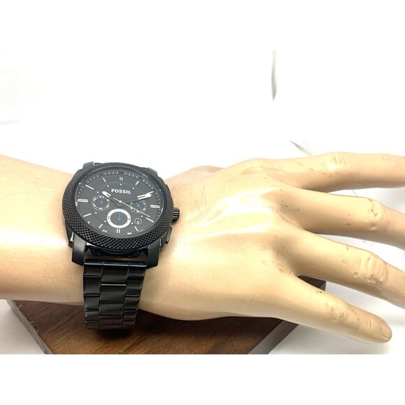 Fossil Men's Watch FS4552 Quartz Chronograph Black Dial Stainless Steel 45mm - Picture 5 of 15